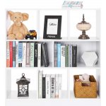 Vasagle Bílá knihovna LBC52WT 97x30x100 cm – Zboží Dáma