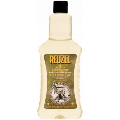 Reuzel 3-IN-1 Tea Tree Shampoo Conditioner Body Wash šampon kondicionér a sprchový gel 1000 ml