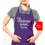 Kariban HobbyTriko Zástěra pro ženy se jménem Královna kuchyně Fialová – Hledejceny.cz