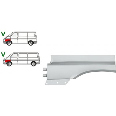 Levý přední opravný plech blatníku VW Transporter T4 / 1990-2003 – Hledejceny.cz