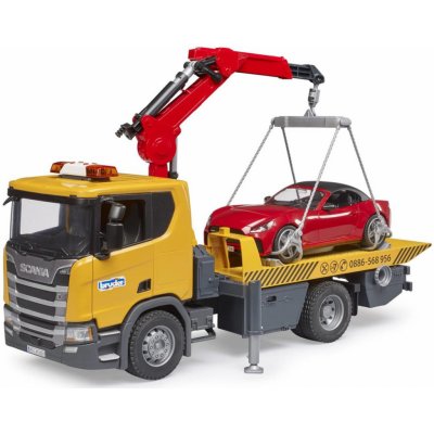 Bruder 3552 Odtahové vozidlo Scania Super 560R se světelným a zvukovým modulem a Bruder Roadster – Zboží Dáma