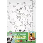 Grafix Malování na plátno barvy a štětec panda 30x20 cm – Hledejceny.cz