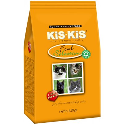 Kis-Kis Granule pro kočky Fowl selection 450 g