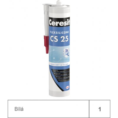 CERESIT CS 25 sanitární silikon 280g bílý – HobbyKompas.cz