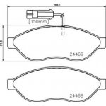 BREMBO sada brzdových destiček, kotoučová brzda P 23 144 – Hledejceny.cz