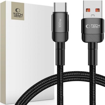 Tech-Protect YJ-0039 USB-A / USB-C 100W/5A, 1m, černý – Hledejceny.cz
