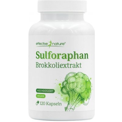 effective nature Sulforaphan přírodní extrakt z brokolice 120 kapslí