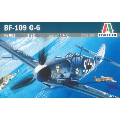Italeri Plastikový model letadla 0063 Messerschmitt BF-109 G-6 1:72 – Zboží Dáma