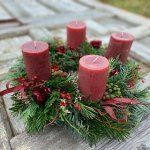 Balkonika Adventní věnec červený rustikální 30 cm – Hledejceny.cz