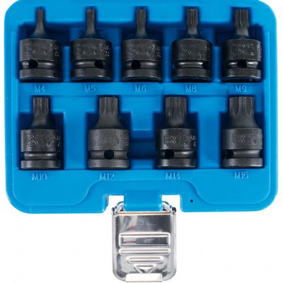 Hlavice nástrčné silové, 12,5 mm (1/2"), vnitřní tisícihran (pro XZN) M4 - M16, 9dílná – Hledejceny.cz