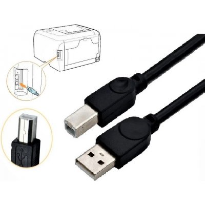 W-star KBUSBB-1m USB/A na USB/B, 1m, černý