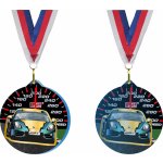 Akrylátová medaile Automobilové závody Zlatá – Zboží Dáma