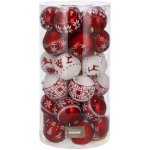 SPRINGOS Vánoční baňky červeno-bílé mix 5cm sada 30ks CA0151-XG – Zboží Dáma