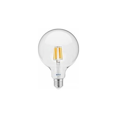 GTV LED FILAMENT, A-G, G125, 3000K, E27, 8,0W, AC220-240V, 360°, 880lm, 70mA – Hledejceny.cz
