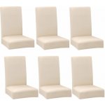 ISO TRADE Potahy na židle 6 ks - béžové – Zboží Mobilmania
