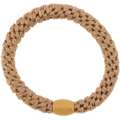 KKNEKKI Gumička do vlasů Kknekki Sand Glitter, béžová barva, textil – Hledejceny.cz