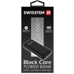 Swissten BLACK CORE SLIM POWER BANK 20000 mAh – Zboží Živě