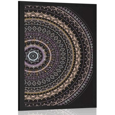 Plakát Mandala se vzorem slunce ve fialových odstínech - 20x30 no frame – Hledejceny.cz