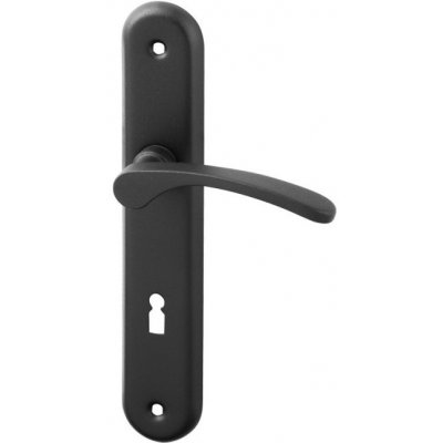 AC-T SERVIS Dveřní klika VIOLA grafit - oválné štítové kování 90 mm Provedení štítu: BB - obyčejný klíč – Zbozi.Blesk.cz