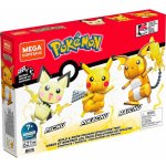 Mattel Pokémon Mega Construx Pichu Pikachu a Raichu – Hledejceny.cz