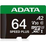 Adata MicroSDXC 64GB Speed Plus UD64GUI3V30A2SP-RA1 – Zboží Mobilmania