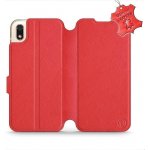 Pouzdro Mobiwear Flip Huawei Y5 2019 / Honor 8S - Červené - kožené - L_RDS Red Leather – Zboží Mobilmania