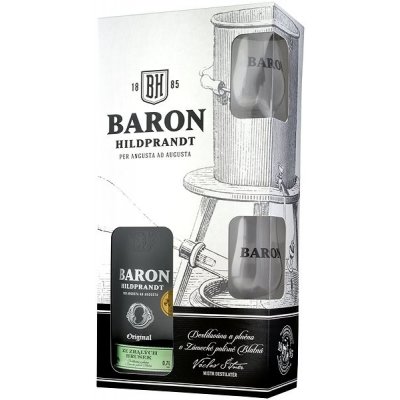 Baron Hildprandt Zralá Hruška 40% 0,7 l (dárkové balení 2 sklenice) – Zboží Dáma