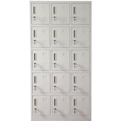 ZLKL Šatní skříňka s 15 boxy šedá Sk0096 – Hledejceny.cz