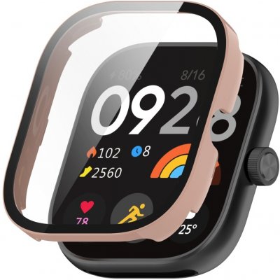 VSECHNONAMOBIL PC FULL COVER Plastový kryt se sklem pro Redmi Watch 4 růžový 75657 – Zboží Živě