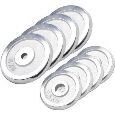 Gorilla Sports sada zátěžových kotoučů chromovaná 30 kg 177/205 mm – Zboží Mobilmania