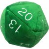 Příslušenství ke společenským hrám Plyšová kostka D20 zelená s bílými čísly