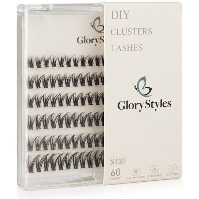 GloryStyles Samolepící segmentové řasy Invisible Band N137 krátké (8 - 14 mm) – Hledejceny.cz
