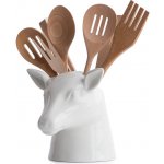 SUCK UK Stojánek na kuchyňské nástroje Stag, porcelán, v.20 cm, bílý – Sleviste.cz