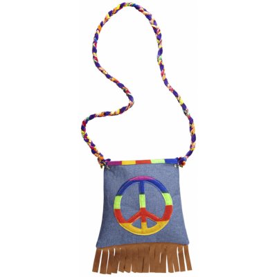 Barevná látková kabelka Hippie s třásněmi