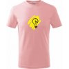 Dětské tričko Žárovka splash Tričko dětské bavlněné Růžová