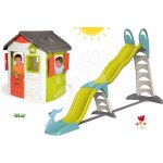 Smoby set domeček Jura Lodge se dvěma dveřmi a skluzavka Toboggan Super Megagliss 310263-24 – Hledejceny.cz