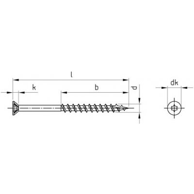 Nerezový vrut Art. 9142 A2 4,2X56/30 TX20 hrubý závit – Zboží Mobilmania