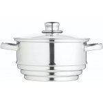KitchenCraft univerzální napařovací nástavec 20 cm – nerezový, pro hrnce 16–20 cm, skleněná poklice – Sleviste.cz