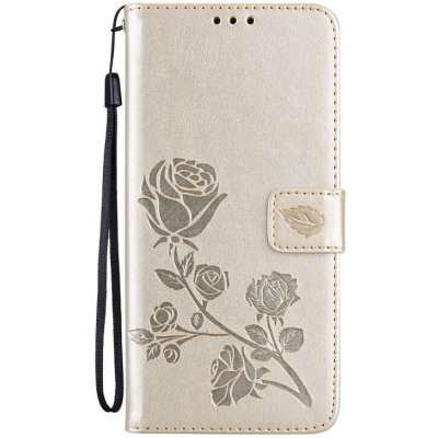 VSECHNONAMOBIL 130371 ART RŮŽE Peněženkový obal pro Honor 400 Smart 5G / Honor X7d zlatý – Zboží Živě
