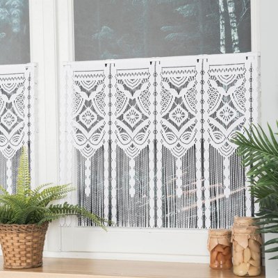 Dekorační vitrážová záclona na tyčovou gárnyž INARA 50 bílá 60x50 cm MyBestHome – Zboží Mobilmania