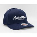 Mitchell & Ness Branded 110 Stretch-Snap Pinscript "Classic Red" Navy
