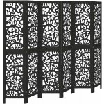 vidaXL Paraván 6dílný černý masivní dřevo pavlovnie 358762 – Zboží Dáma