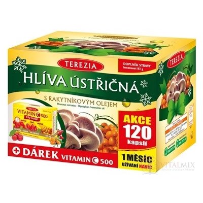 Terezia Hlíva s rakytníkovým olejem 120 kapslí + Vitamin C 500 mg 60 kapslí – Hledejceny.cz