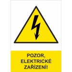 "Pozor elektrické zařízení" - 52x74 mm – Zboží Mobilmania