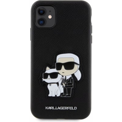 Pouzdro Karl Lagerfeld Saffiano Karl and Choupette NFT iPhone 11 - černé – Zboží Mobilmania