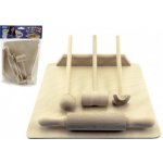Teddies kuchyňské nádobí prkénko váleček palička dřevo v krabici 40x30x4,5cm – Zboží Mobilmania