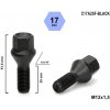 Kolové šrouby a matice Kolový šroub M12x1,5x25 kuželový, klíč 17, C17A25F-BLACK, černý, výška 51,5 mm