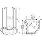 KERRA Sprchový kout Madera Str 90 GL (s hlubokou vaničkou) 5907548115294 – Zboží Dáma