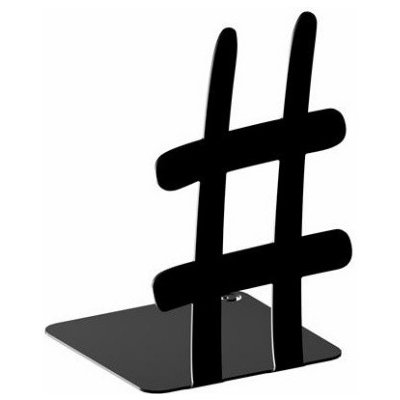 In-Design Knižní zarážka HASTAG černá – Zboží Dáma