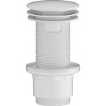 SAPHO Umyvadlová výpust 5/4“, neuzavíratelná, velká zátka, 10-80mm, ABS/bílá CV1232W – Sleviste.cz